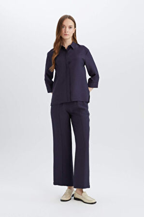 DeFacto Regular Fit Basic Düz Yarım Kollu Gömlek E4987AX25SPNV243