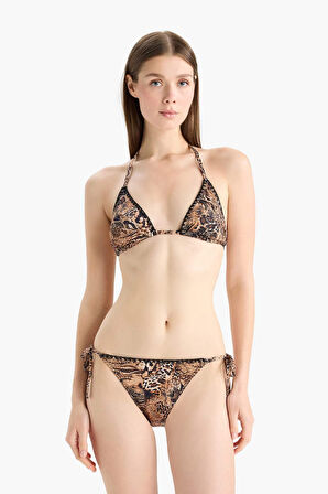DeFacto Regular Fit Leopar Desenli Bikini Alt-Fall in Love E3898AX25SMBK81