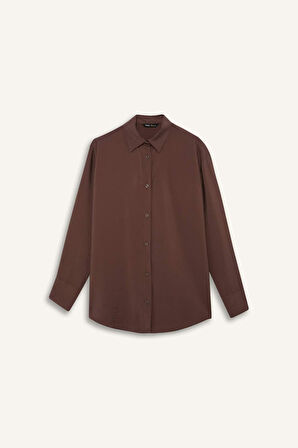 Oversize Geniş Kalıp Basic Düz Uzun Kollu Gömlek