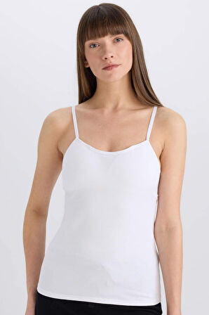 DeFacto İp Askılı Pedli Pamuklu Atlet-Fall in Love N6090AZ25SPWT34