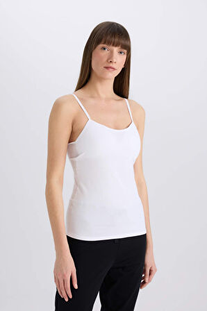 DeFacto İp Askılı Pedli Pamuklu Atlet-Fall in Love N6090AZ25SPWT34