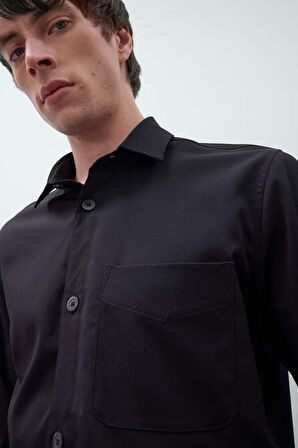 Regular Fit Polo Yaka Uzun Kollu Gömlek