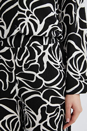 Regular Fit Desenli Bürümcük Pantolon