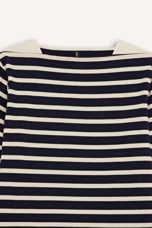 DeFacto Regular Fit Bisiklet Yaka Çizgili Penye Uzun Kollu Tişört D9015AX24WNNV245