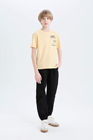 DeFacto Erkek Çocuk Jogger Fit Esnek Bantlı Paça Jean Pantolon D6552A825SPNM40