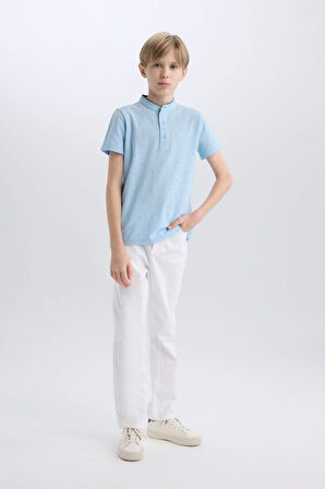 Erkek Çocuk Hakim Yaka Pike Kısa Kollu Polo Tişört