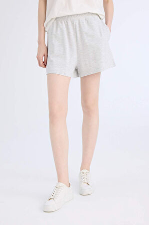 DeFacto Beli Lastikli Cepli Düz Paça Şort U3357AZ25SMGR382