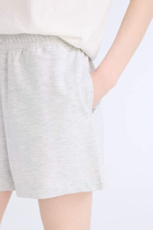 DeFacto Beli Lastikli Cepli Düz Paça Şort U3357AZ25SMGR382