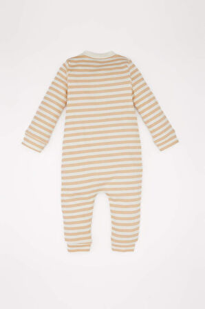DeFacto Erkek Bebek Yenidoğan Çizgili Fitilli Kaşkorse Uzun Kollu Tulum D8709A525SPBG384