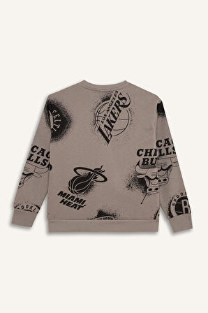 DeFacto Erkek Çocuk NBA Current Teams Bisiklet Yaka Sweatshirt Y4130A624WNGR323