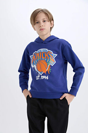 DeFacto Erkek Çocuk NBA New York Knicks Kapüşonlu Sweatshirt Y4133A624WNBE778