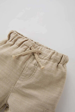 Erkek Bebek Beli Lastikli Düz Paça Pantolon