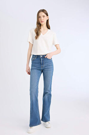 DeFacto Mia Yüksek Bel Geniş Paça Jean Pantolon D6640AX25SPNM28