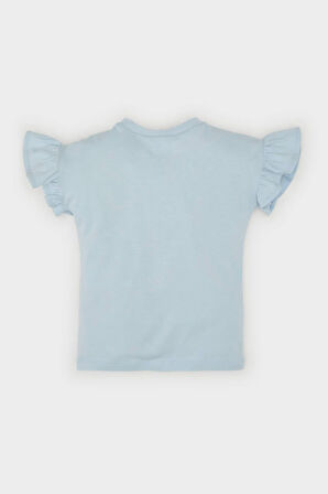 DeFacto Kız Bebek Bisiklet Yaka Çiçekli Kısa Kollu Tişört Z9212A225SMBE343