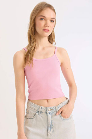 DeFacto Coool Fitted Vücuda Oturan Fitilli Kaşkorse Askılı Basic Düz Atlet B0563AX25SMPN649
