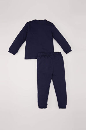 DeFacto Erkek Bebek Pijama Takımı Uzay Baskılı Uzun Kollu Üst Beli Lastikli Uzun Alt D9068A525SPNV256