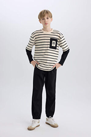 Erkek Çocuk Jogger Fit Jogger Paça Gabardin Pantolon