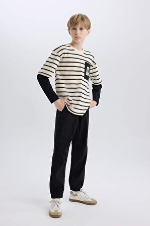 Erkek Çocuk Jogger Fit Jogger Paça Gabardin Pantolon