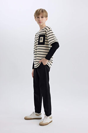 Erkek Çocuk Jogger Fit Jogger Paça Gabardin Pantolon