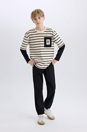 Erkek Çocuk Jogger Fit Jogger Paça Gabardin Pantolon