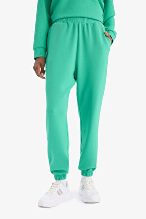 DeFactoFit Sporcu Jogger Eşofman Altı Standart Fit Modal Çift Cepli Basic Düz B1794AX25SPGN268