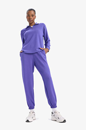 DeFactoFit Sporcu Jogger Eşofman Altı Standart Fit Modal Çift Cepli Basic Düz B1794AX25SPPR273