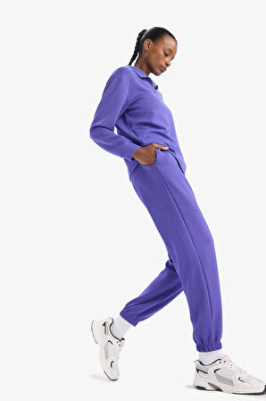DeFactoFit Sporcu Jogger İnce Eşofman Altı Standart Fit Modal Çift Cepli Basic Düz B1794AX25SPPR273
