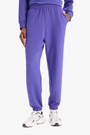 DeFactoFit Sporcu Jogger İnce Eşofman Altı Standart Fit Modal Çift Cepli Basic Düz