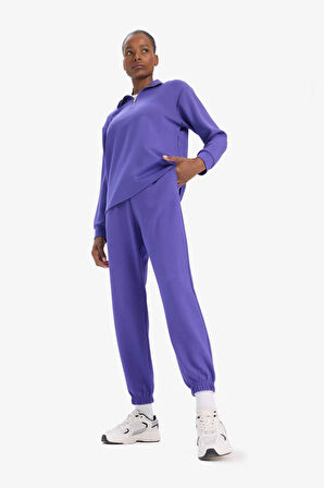 DeFactoFit Sporcu Jogger İnce Eşofman Altı Standart Fit Modal Çift Cepli Basic Düz