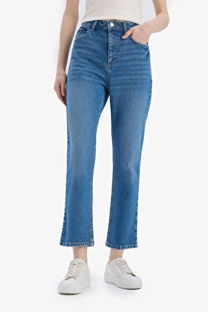 Mary Vintage Straight Fit Yüksek Bel Düz Paça Jean Pantolon