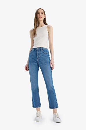 Mary Vintage Straight Fit Yüksek Bel Düz Paça Jean Pantolon