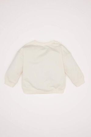 DeFacto Kız Bebek Bisiklet Yaka Baskılı Sweatshirt D8531A525SPER233