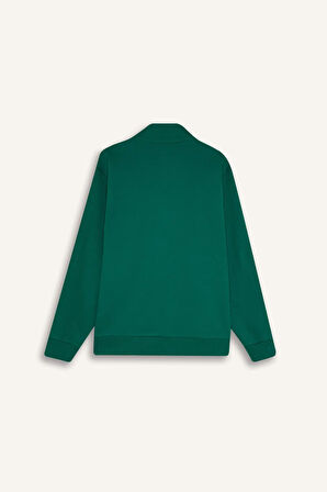 DeFactoFit Oversize Geniş Kalıp Dik Yaka Spor Baskılı Sporcu Sweatshirt D1701AX24AUGN380