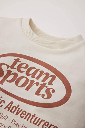 DeFacto Erkek Bebek Bisiklet Yaka Baskılı Sweatshirt D8580A525SPER105