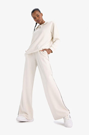 DeFactoFit Oversize Geniş Kalıp Yarım Fermuarlı Dik Yaka Modal Sporcu Sweatshirt D7126AX25SPER218