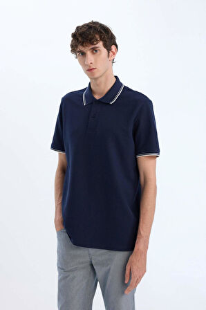DeFacto Regular Fit Polo Yaka Waffle Kısa Kollu Tişört D7932AX25SPNV135