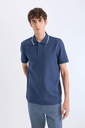 DeFacto Regular Fit Kısa Kollu Waffle Polo Tişört D7932AX25SPIN179