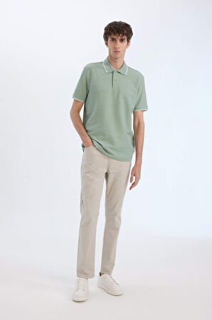 DeFacto Regular Fit Polo Yaka Kısa Kollu Waffle Tişört D7932AX25SPKH434