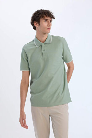 DeFacto Regular Fit Polo Yaka Kısa Kollu Waffle Tişört D7932AX25SPKH434