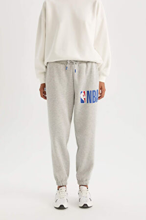 DeFactoFit Jogger Eşofman Altı NBA Beli Paçası Lastikli Bağcıklı Cepli Uzun Boy W5814AZ24AUGR210