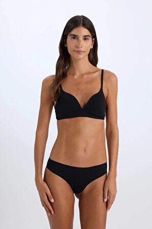 Defacto X9027 Siyah Pamuklu Comfort Pedli Bra-Fall in Love