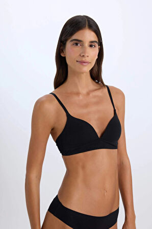Defacto X9027 Siyah Pamuklu Comfort Pedli Bra-Fall in Love