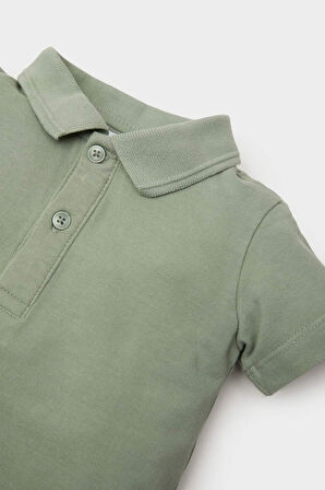 Erkek Bebek Pike Kısa Kollu Polo Basic Düz Tişört