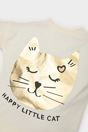 DeFacto Kız Bebek Bisiklet Yaka Baskılı Uzun Kollu Tişört E5460A525SPWT47