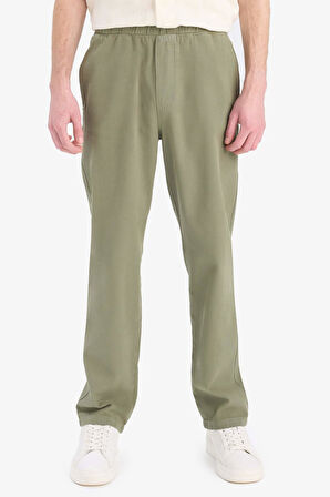 Wide Leg Keten Pantolon