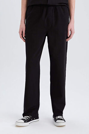 Wide Leg Keten Pantolon