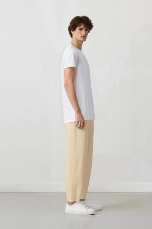 DeFacto Bol Rahat Kesim Wide Leg Yazlık Keten Pantolon C2727AX25SPBG760