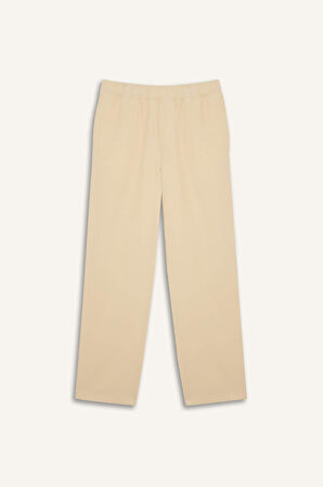 DeFacto Bol Rahat Kesim Wide Leg Yazlık Keten Pantolon C2727AX25SPBG760