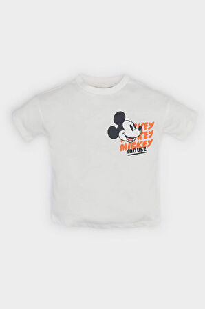 DeFacto Erkek Bebek Disney Mickey & Minnie Kısa Kollu Tişört E7175A525SMER85