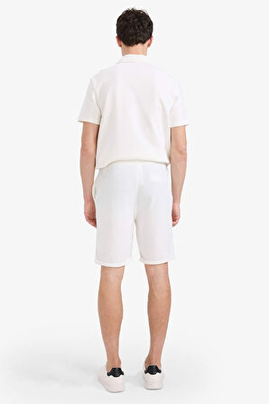 Erkek Regular Fit Basic Düz Bermuda Şort